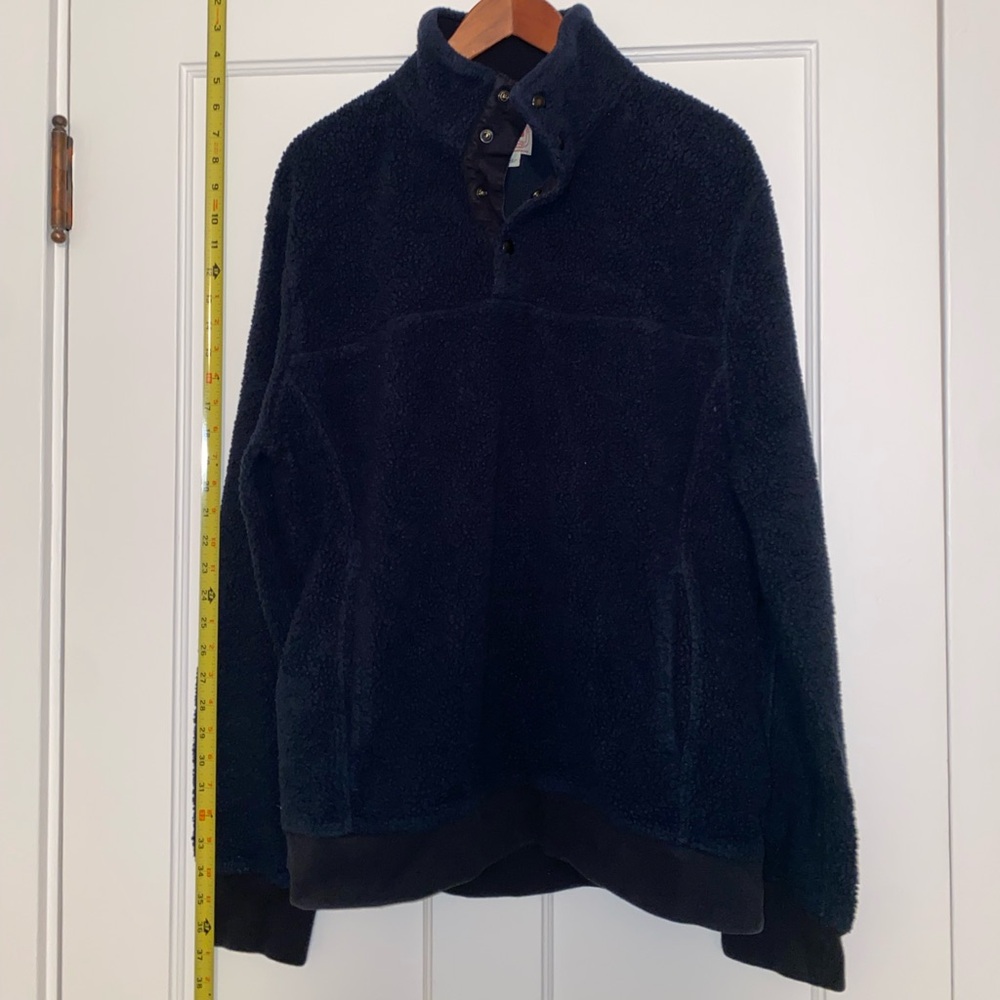 Jcrew pile fleece, pullover jacket in navy